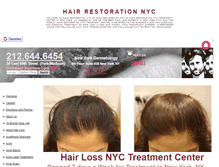 Tablet Screenshot of hairrestorationnyc.org